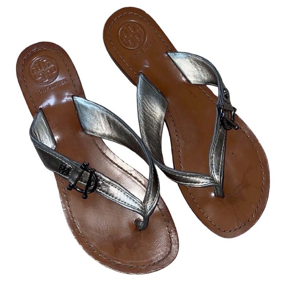Tory Burch Nora Flat Thong Sandals Woman's Size 7.5M
